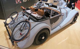 White Morgan Plus 2 and addition of a bespoke Morgan bicycle