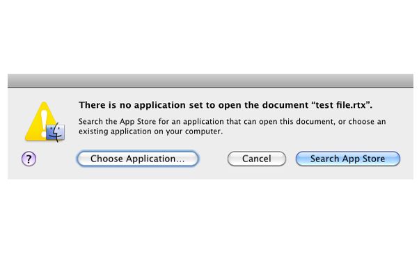 If you attempt to open a document for which you don't have the right app, MacOS X 10.6.6 offers to search the Mac App Store f