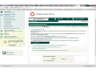 kaspersky rescue disk network setup