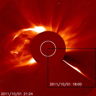 nasa soho sundiving comet cme