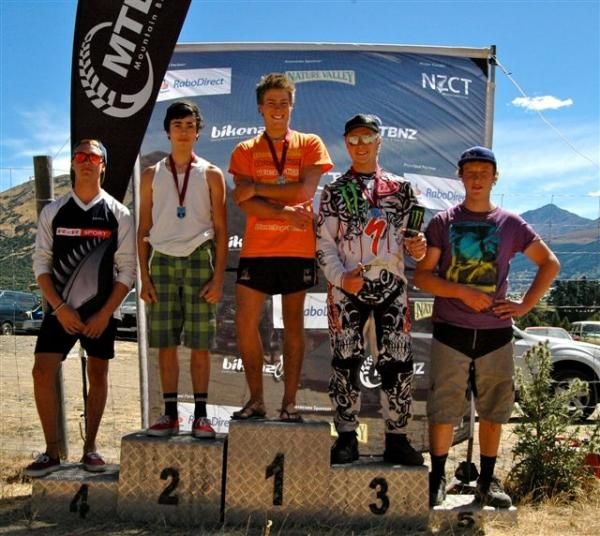 NZ MTB Downhill Cup - Queenstown U19 men's podium