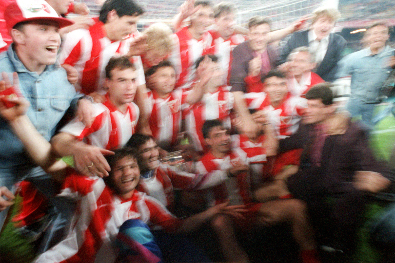 CRVENA ZVEZDA beat MARSEILLE on penalties to win the 1991 European