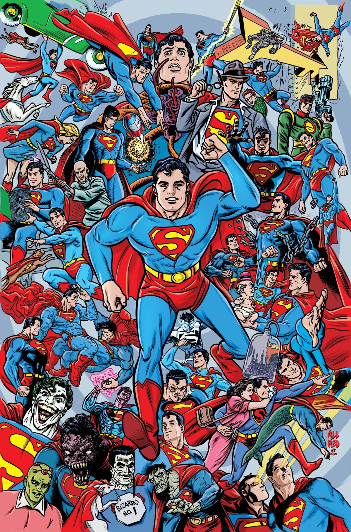 Action Comics #1050 variant cover by Michael Allred