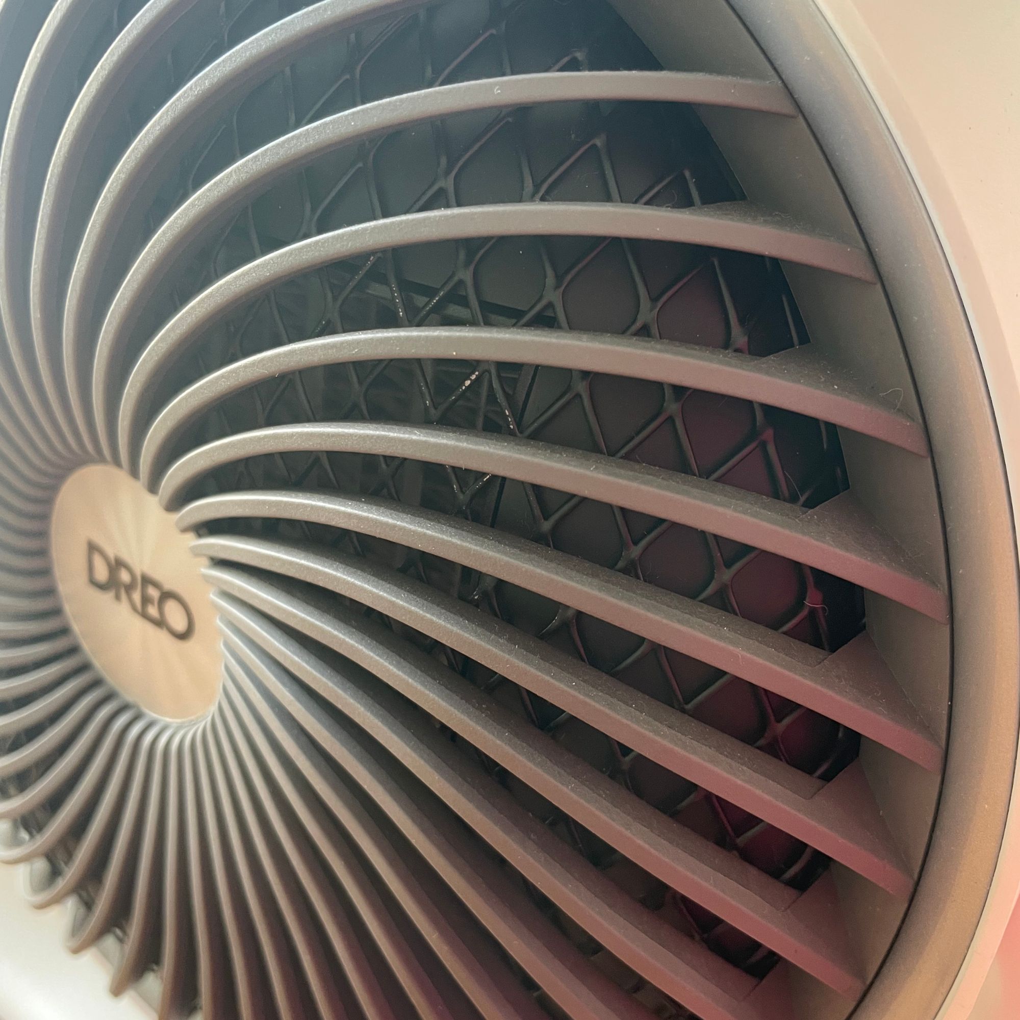 Close up of the Dreo Smart Whole Room Heater 714S heating element