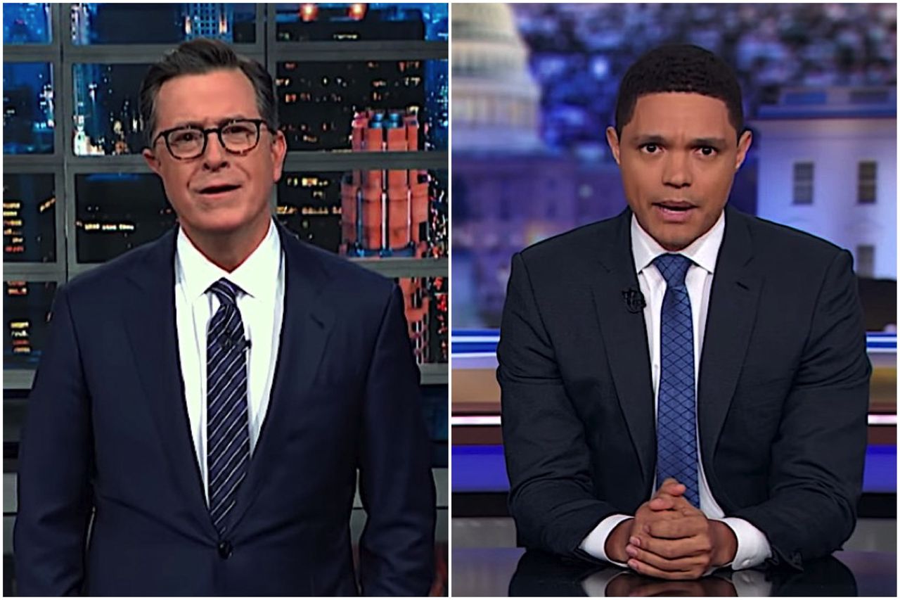 Stephen Colbert and Trevor Noah on Trump&amp;#039;s Iran rationale