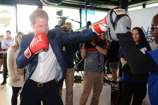 Prince Harry boxing