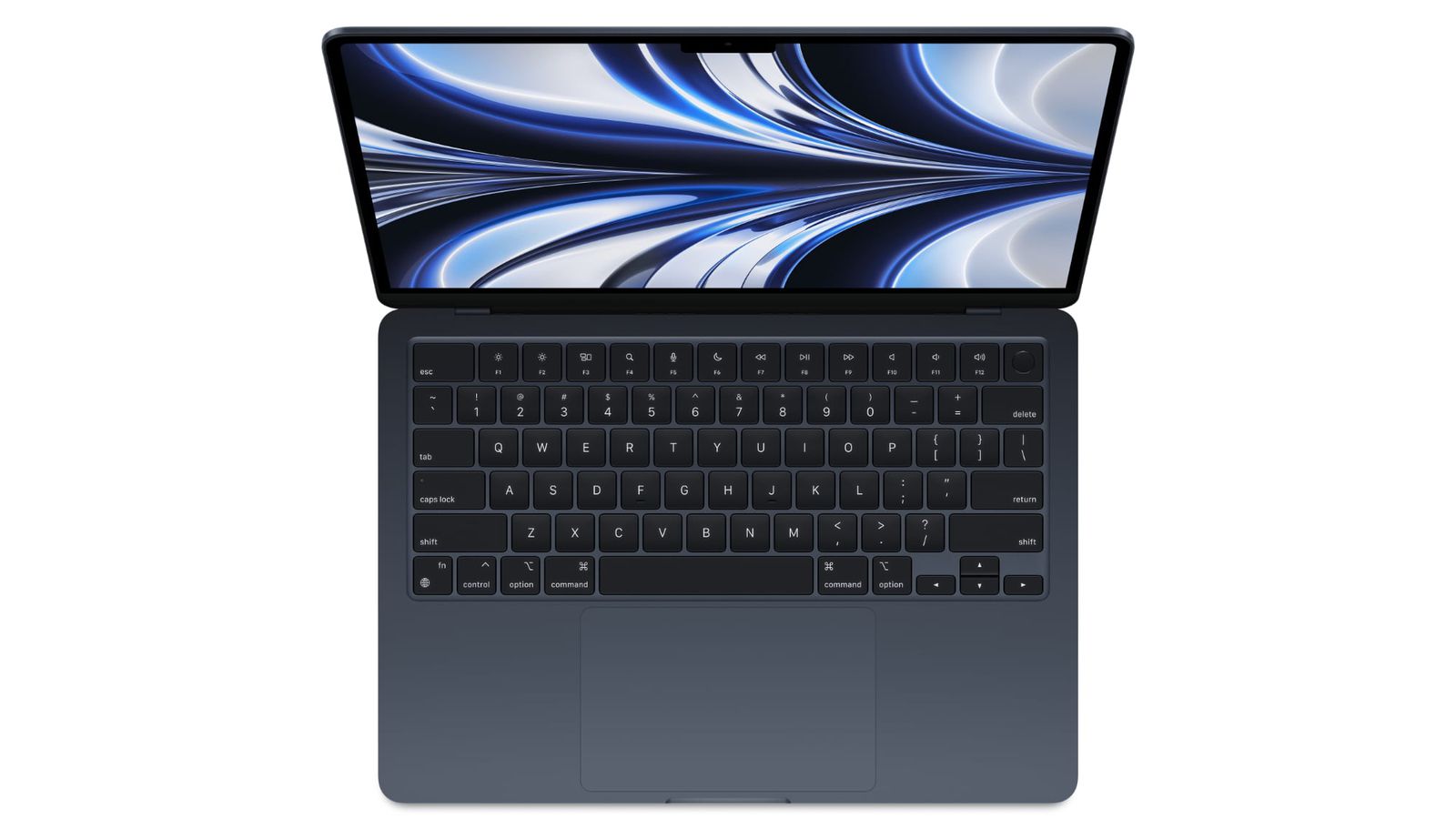 Press images of MacBook Air (M2, 2022)  with the screen open