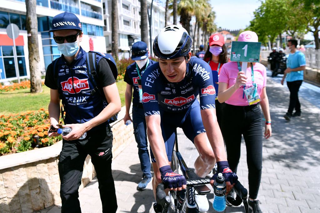 Jasper Philipsen (Alpecin-Fenix) heads to the Tour of Turkey podium