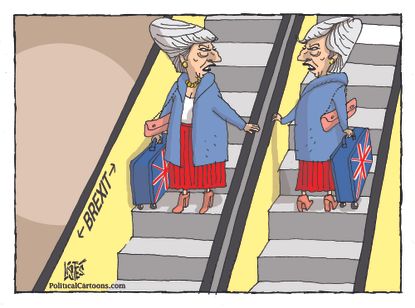 Political Cartoon U.S World Brexit Theresa May