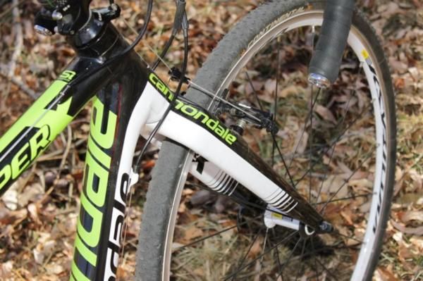 The SuperX head tube and fork configuration set a handling tone for the bike to follow.