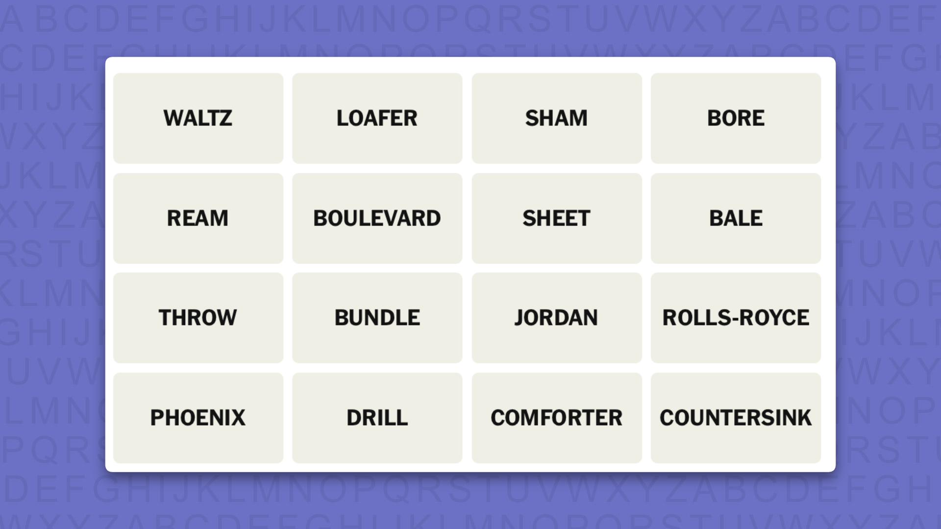 NYT Connections hints for game 1147 on a purple background
