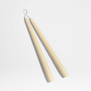 yellow taper candle