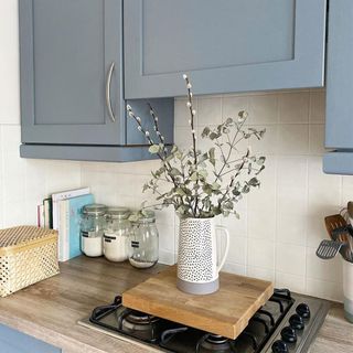 How to paint kitchen tiles with grey cupboards