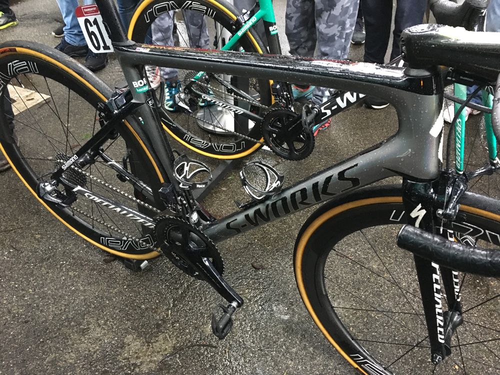 Peter Sagan's gun metal Specialized Tarmac