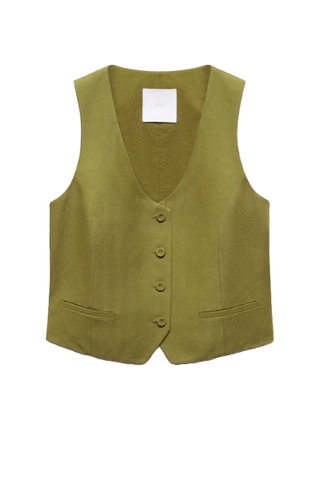 Linen button-down vest from Mango (was $70) 