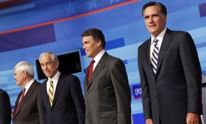 Republican presidential hopefuls have spent only $53 million this campaign season and critics suspect wealthier candidates like Mitt Romney are holding out for Obama.