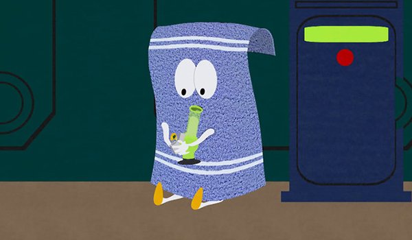 Towelie gets high on South Park