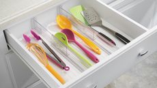 cutlery in a kitchen drawer