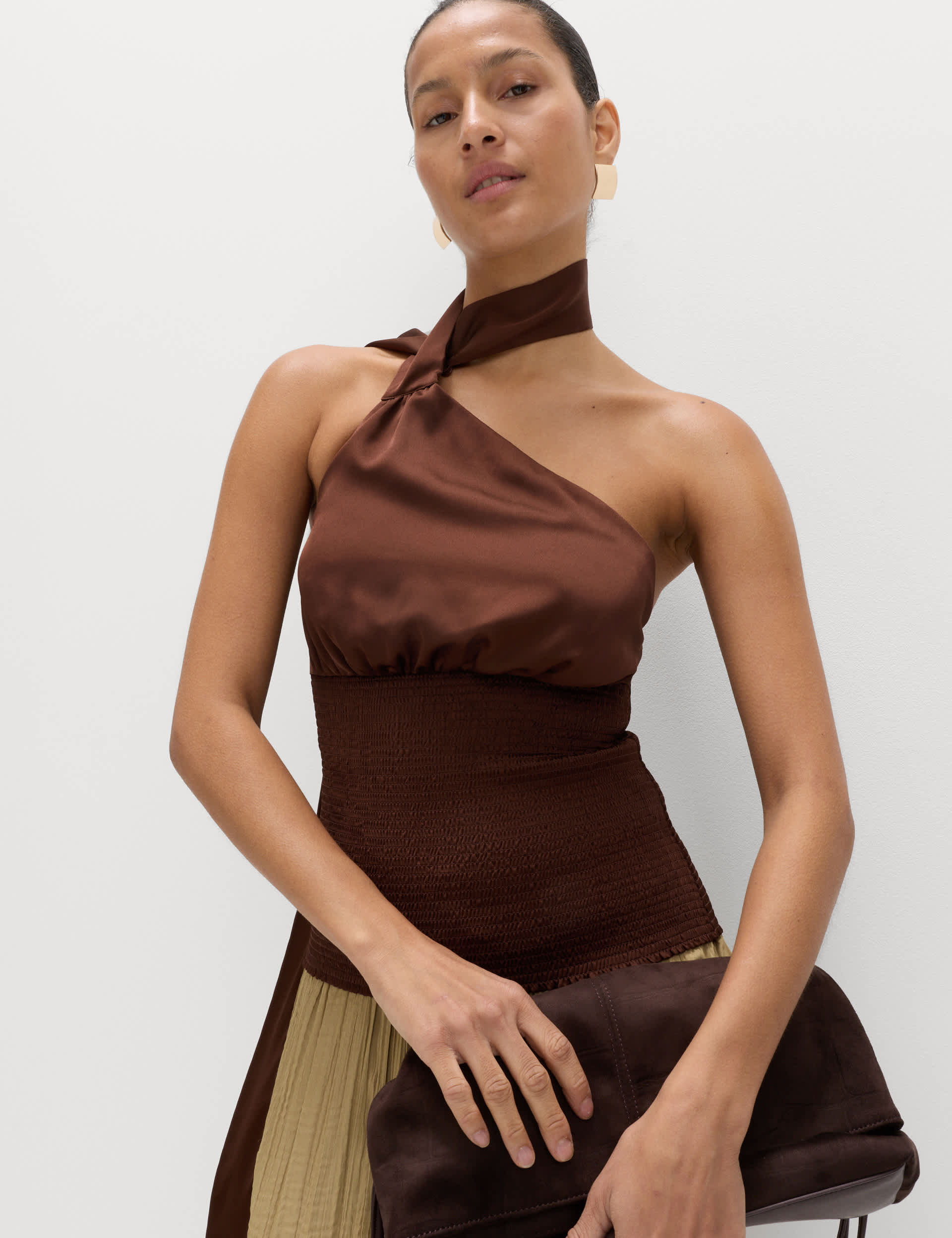 Scarf Neck Detail Top