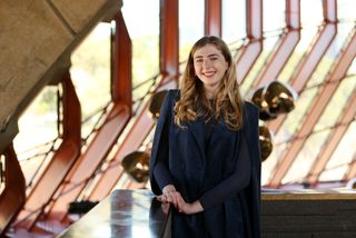 Georgie Stone attends the Women of The Future Awards on September 11, 2019 in Sydney, Australia.