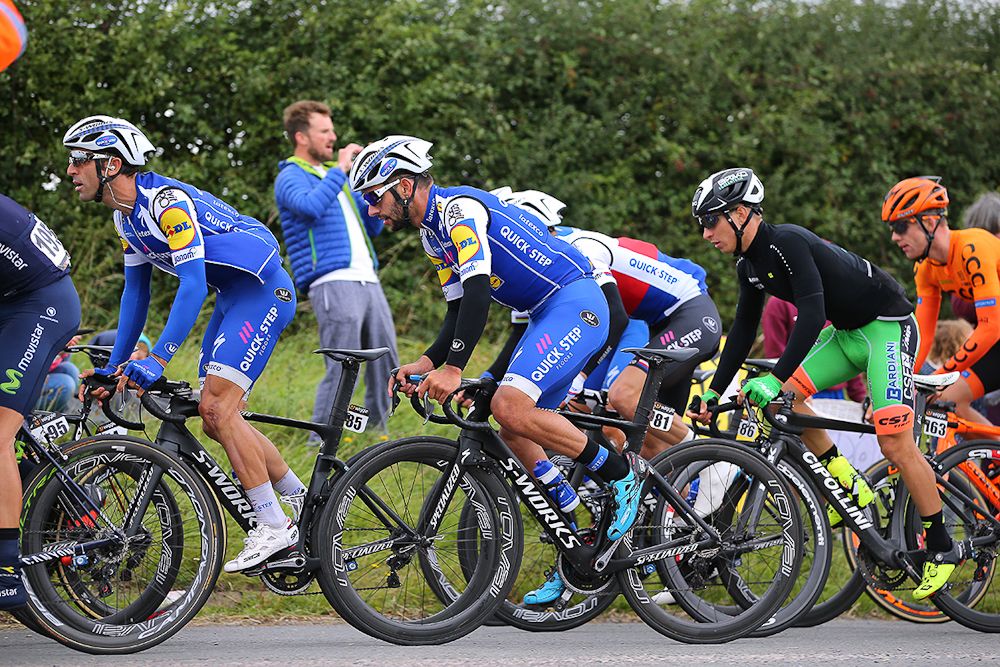 Quick-Step's Maximiliano Richeze and Fernando Gaviria