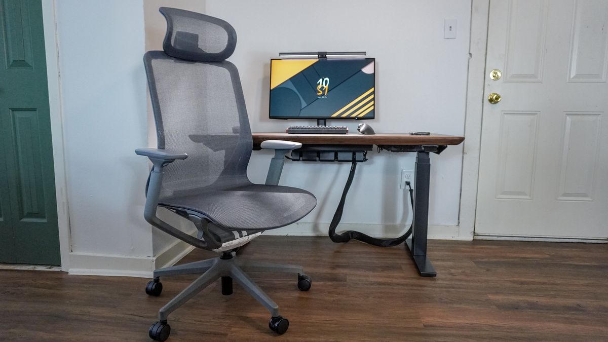 The Branch Aire Chair in front of a desk