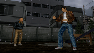 Relaxing PC games — Shenmue protagonist Ryo taking a break from a lifestyle of asking after the location of dockside bars to practice martial arts.