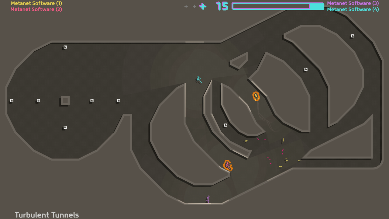 A platforming gauntlet from the game N Plus Infinity Times Two