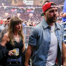 Taylor Swift and Travis Kelce are married at Madison Square Garden and a sign announces their nuptials outside