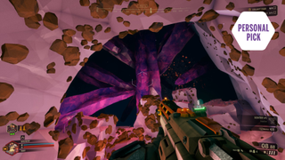 A crystal cavern in the game Deep Rock Galactic