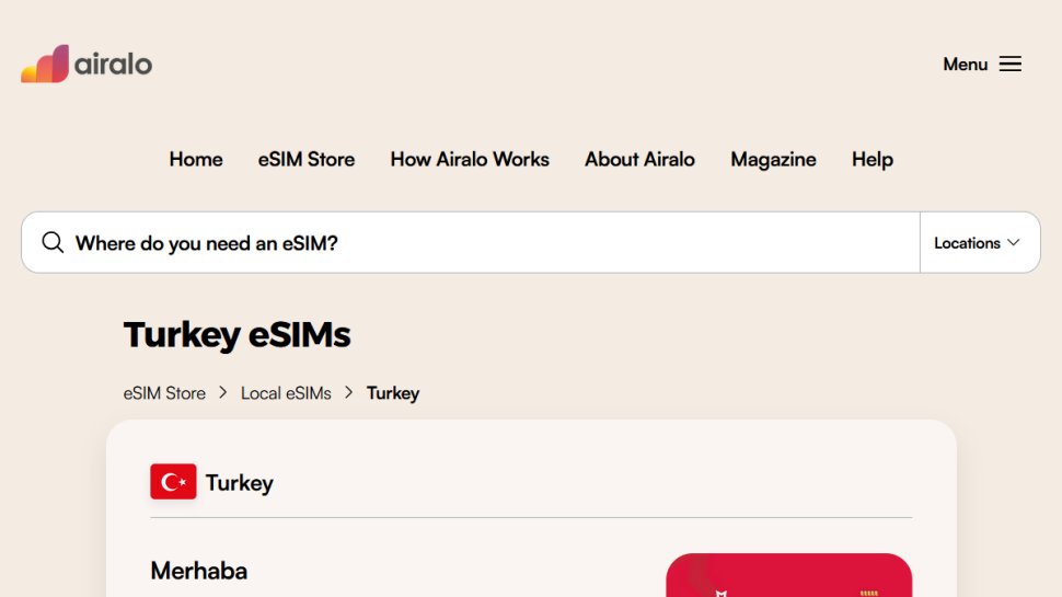 Airalo website screenshot (November 2025).