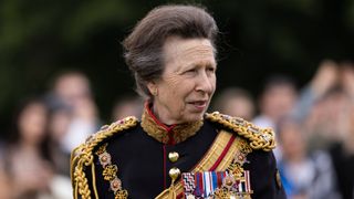 Princess Anne, Princess Royal inspects troops in Hyde Park