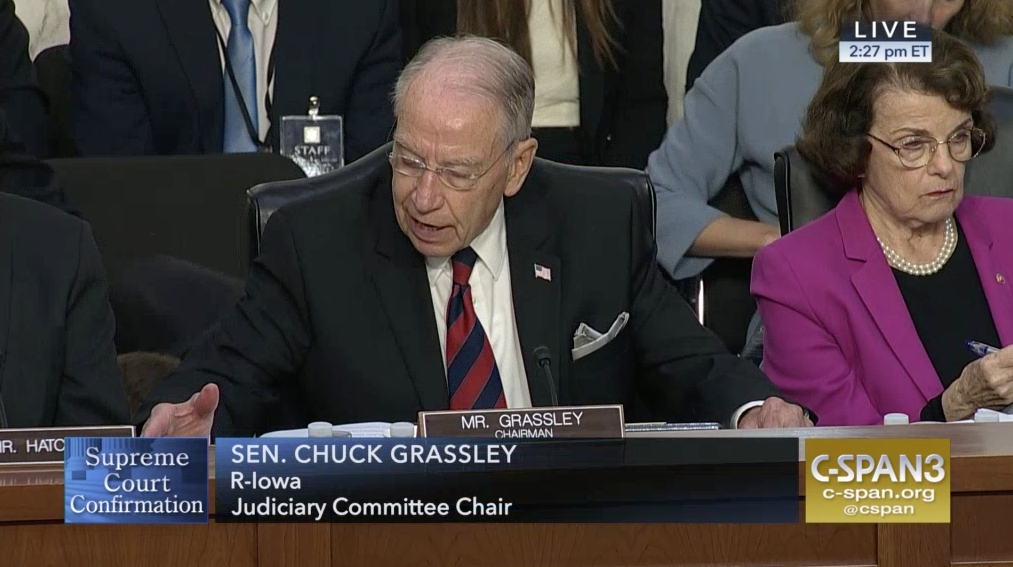 Sen. Chuck Grassley at Brett Kavanaugh&amp;#039;s hearing.