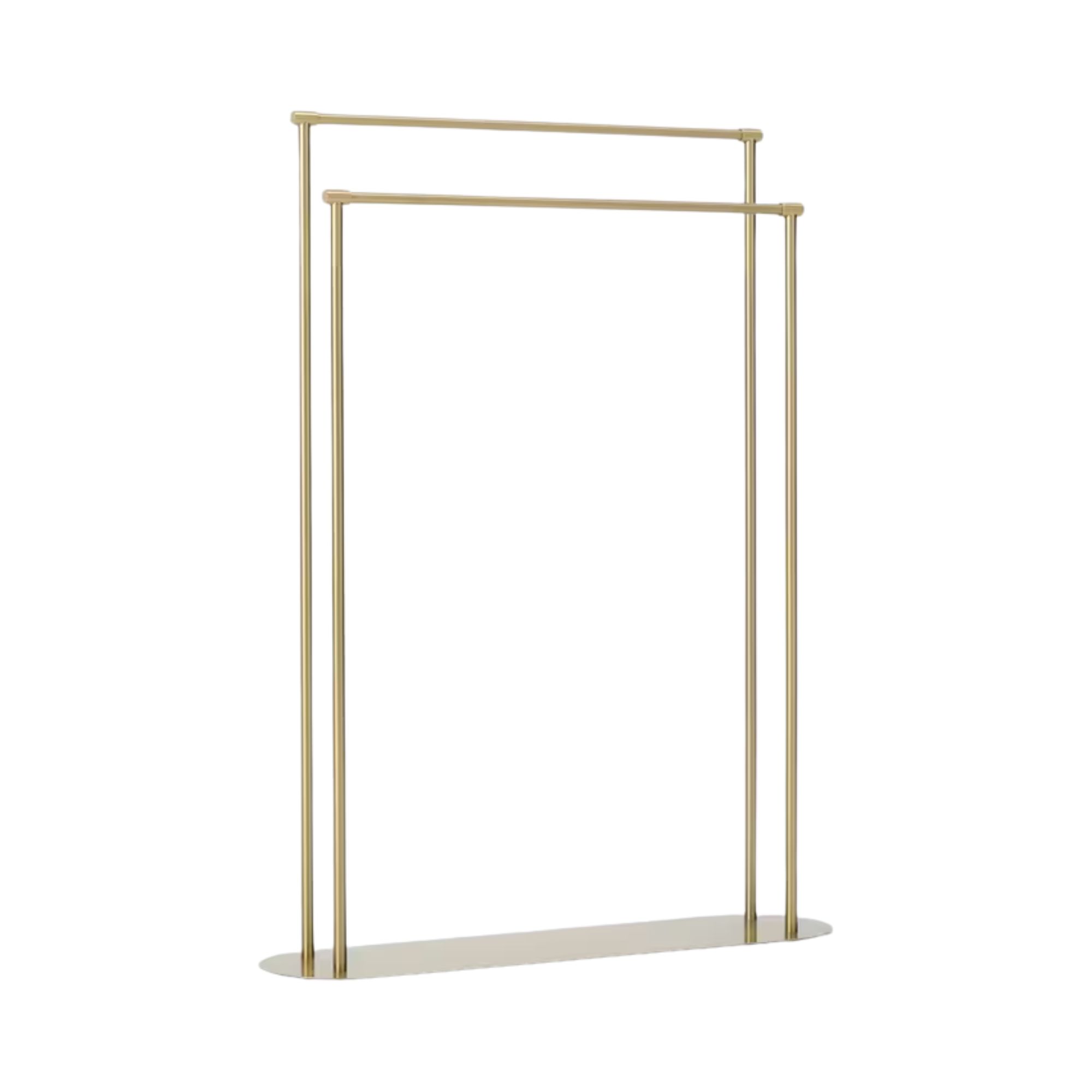 John Lewis, Freestanding Double Towel Rail in Brushed Brass