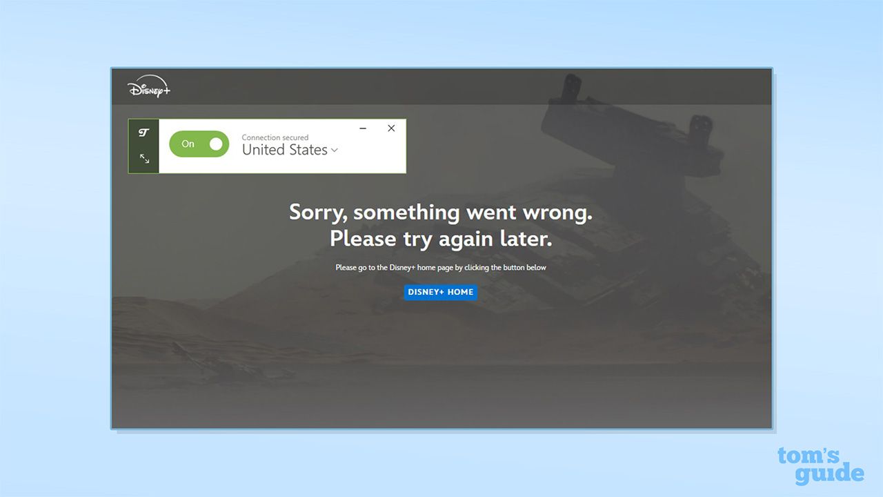TunnelBear VPN failing to connect to Disney+