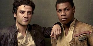 Poe and Finn in The Last Jedi Promo art