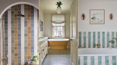 striped tile bathroom trend