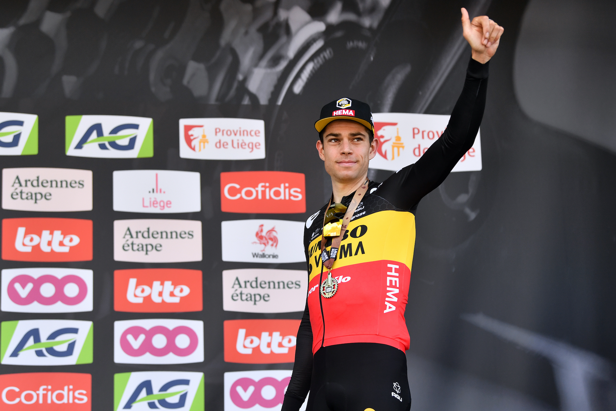 Wout van Aert at the 2022 Liege-Bastogne-Liege