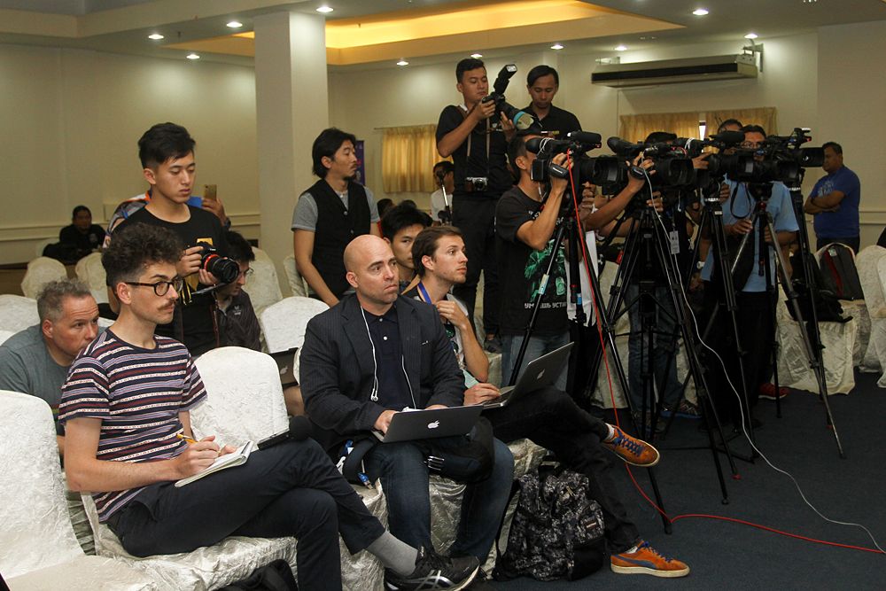 Journalists covering the Tour de Langkawi