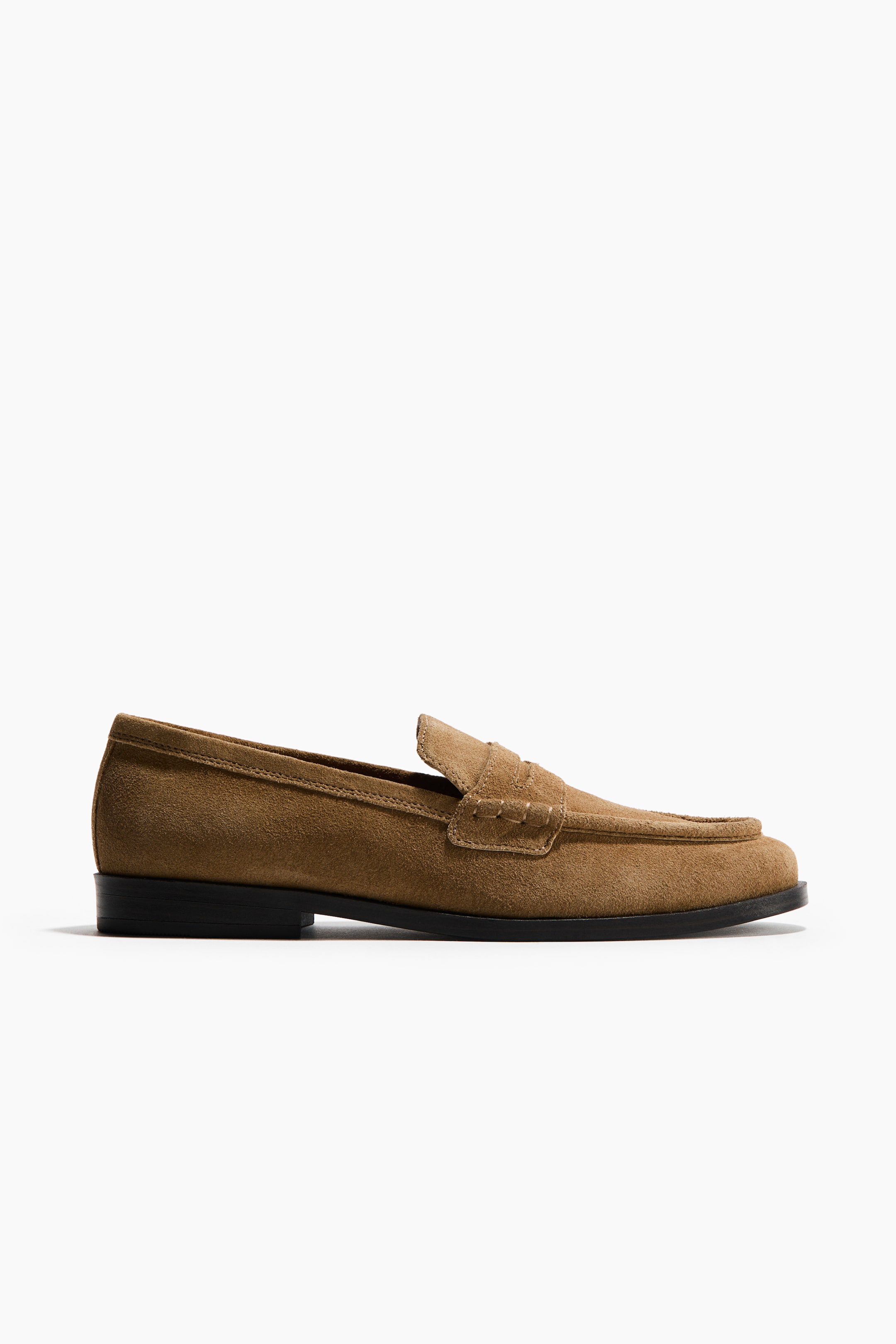 Suede Loafers - Beige
