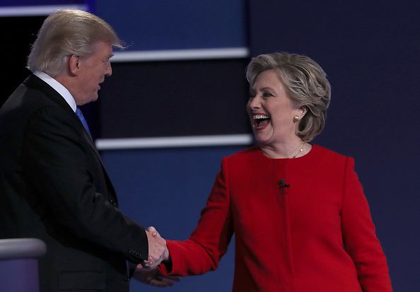 Hillary Clinton and Donald Trump at the presidential debate.