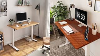 Flexispot E1 computer desks, modelled in home office scenarios