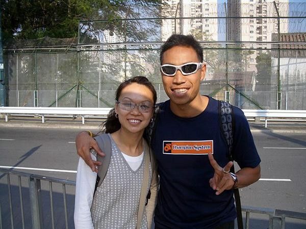 Daniel Lee and girlfriend after having crossed into the PRC.