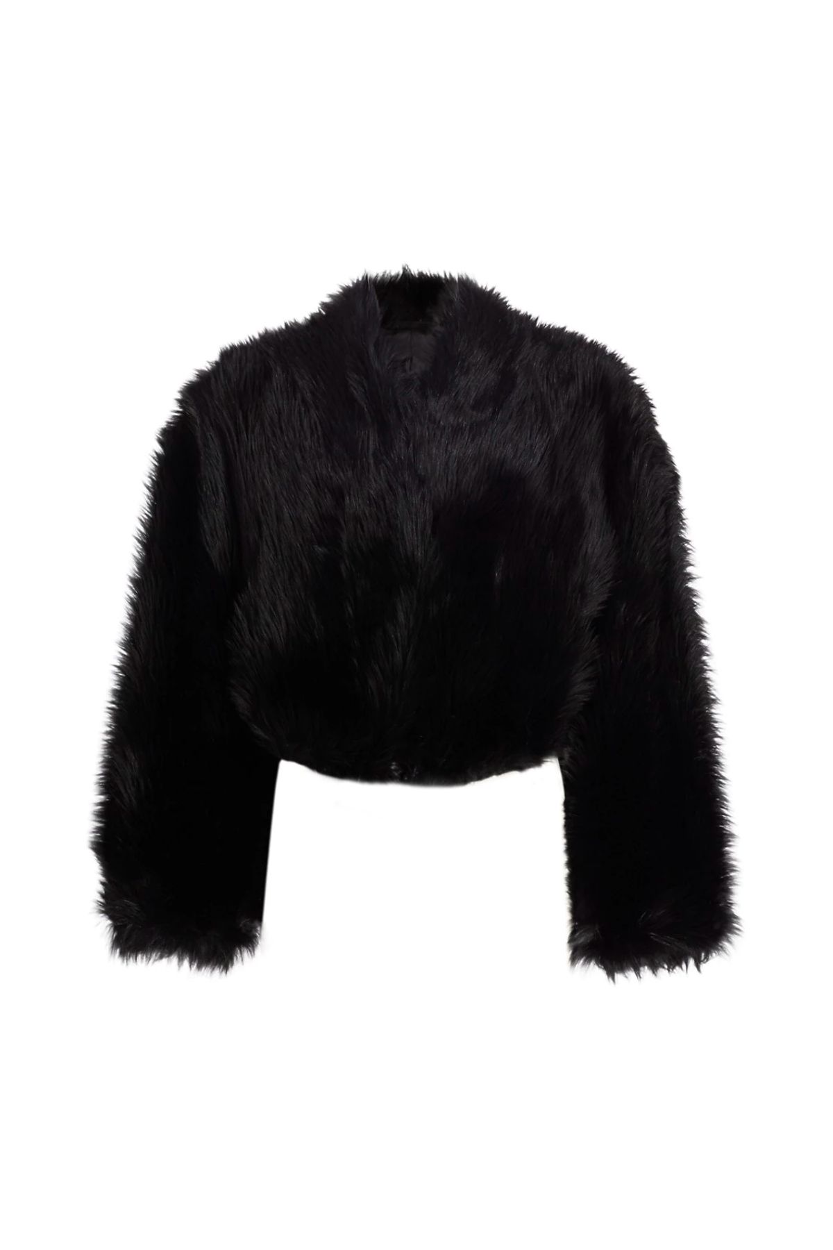 Free People All Night Faux Fur Crop Jacket