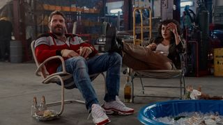 Bob and Judy chill out with some beer next to them in Netflix's Kaleidoscope