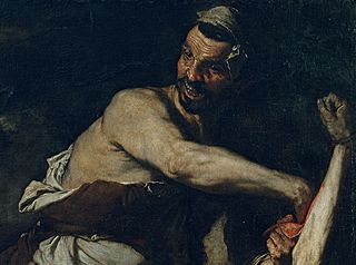 Jusepe de Ribera, Martyrdom of Saint Bartholomew, 1644, Oil on canvas, 202 x 153 cm, Museu Nacional d’Art de Catalunya, Barcelona. ©Museu Nacional d’Art de Catalunya, Barcelona, 2018. Photo: Calveras/Mérida/Sagristà.