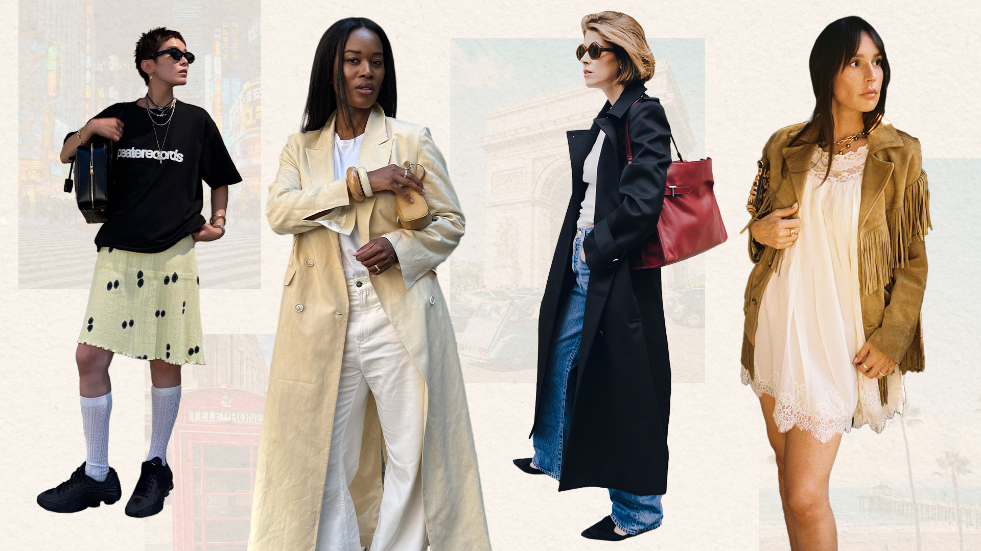 Women in different fall outfits