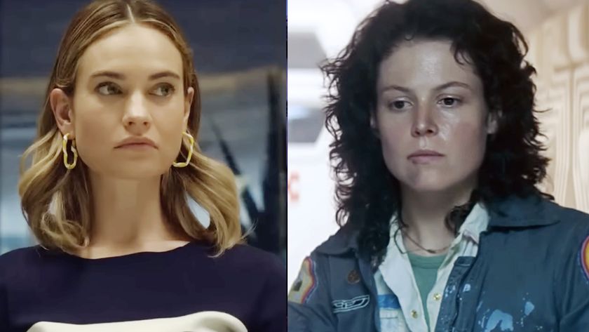 Lily James in Swiped (2025), Sigourney Weaver as Ripley in Alien (1979).