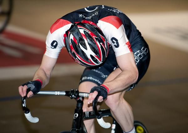Marc Hester looks back to see what damage has been done.