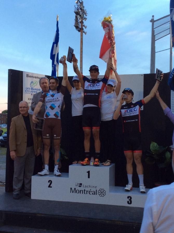 The 2014 Mardis Lachine podium; Hugo Houle, Jacob Restall and Ben Perry